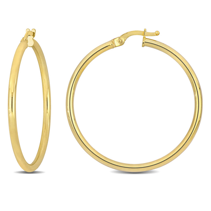 Amour 35mm Hoop Earrings In 14k Yellow Gold