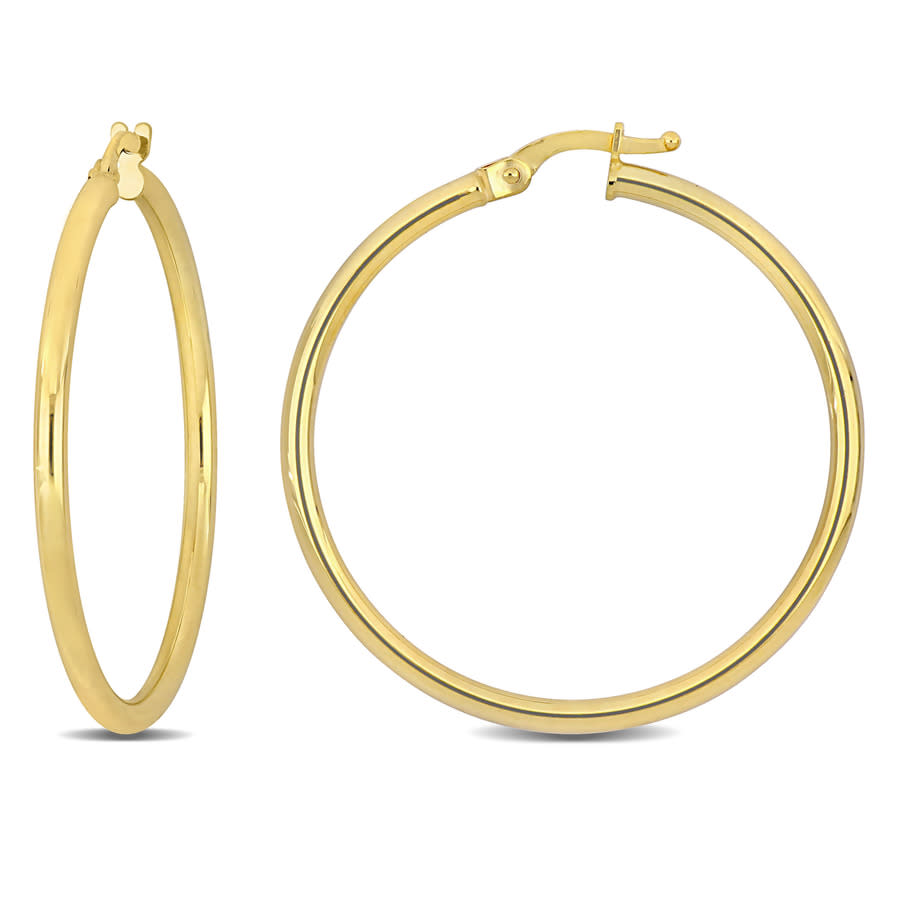 Amour 35mm Hoop Earrings In 14k Yellow Gold In Yellow