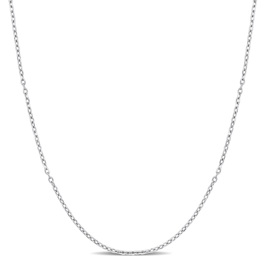 Amour Diamond Cut Cable Chain Necklace In Platinum In White