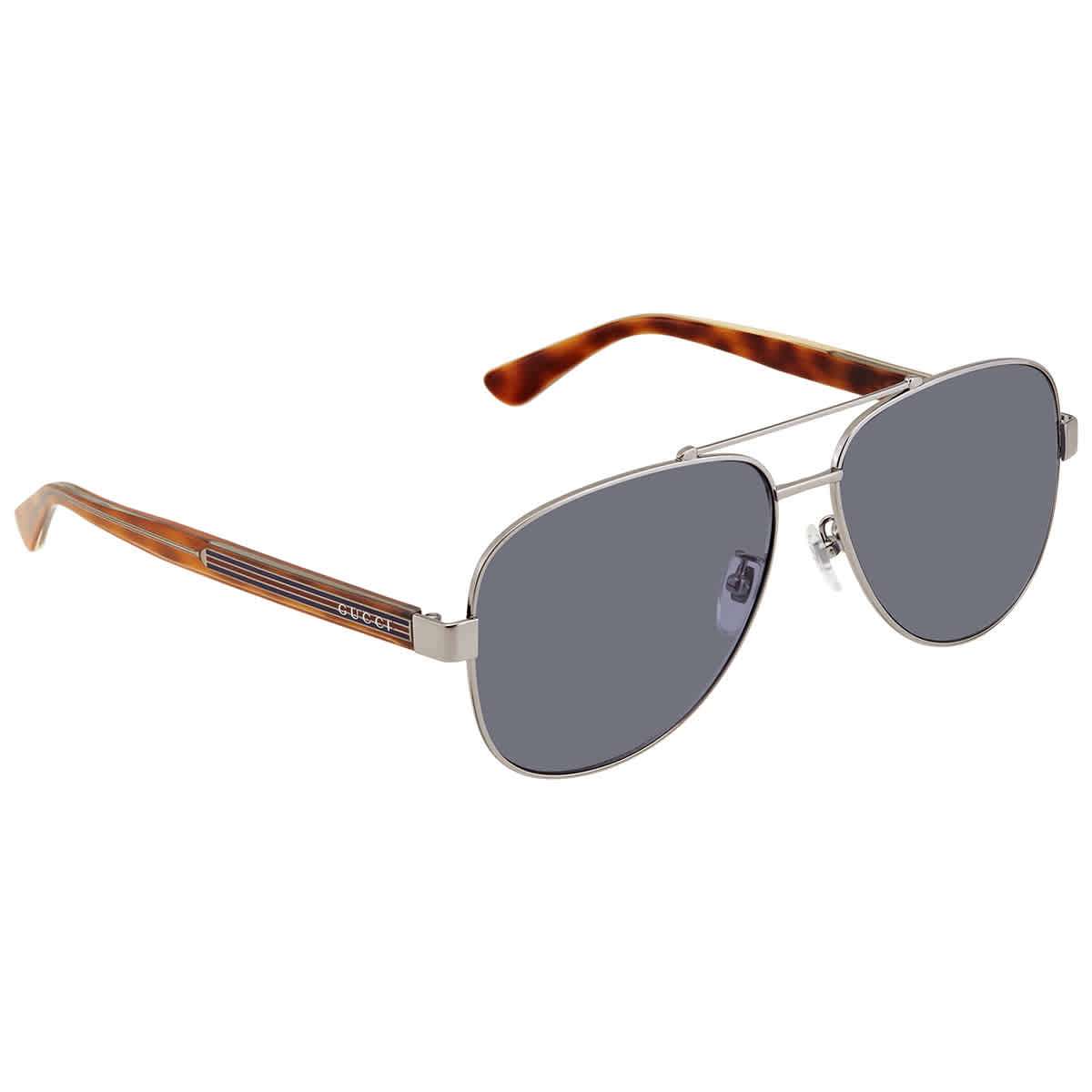 Gucci Grey Aviator Mens Sunglasses Gg0528s 010 63