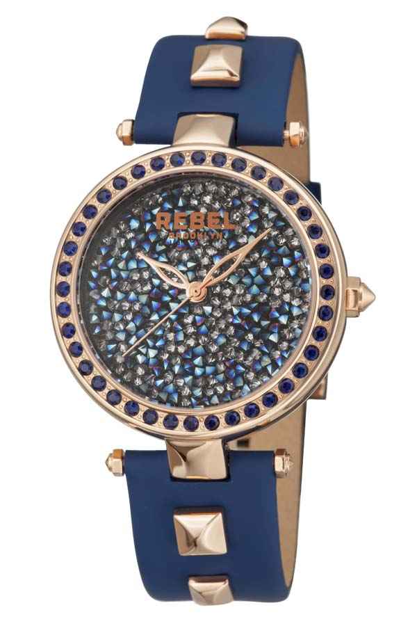 Shop Rebel Rockaway Parkway Ladies Watch Rb101-8041 In Blue / Gold Tone / Navy / Rose / Rose Gold Tone / Silver