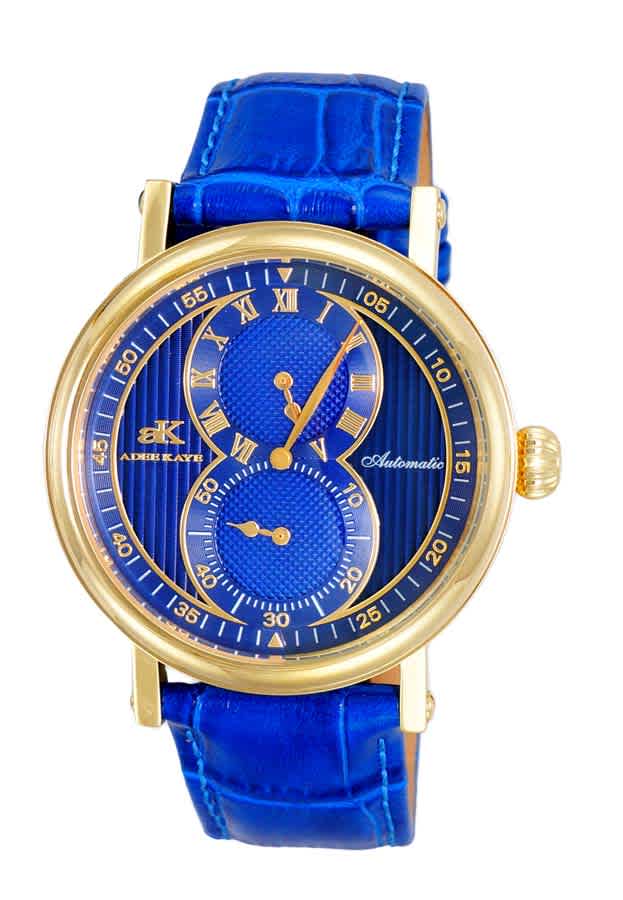 Adee Kaye Ak5665 Automatic Blue Dial Mens Watch Akj5665-0gbu-bu In Blue,gold Tone