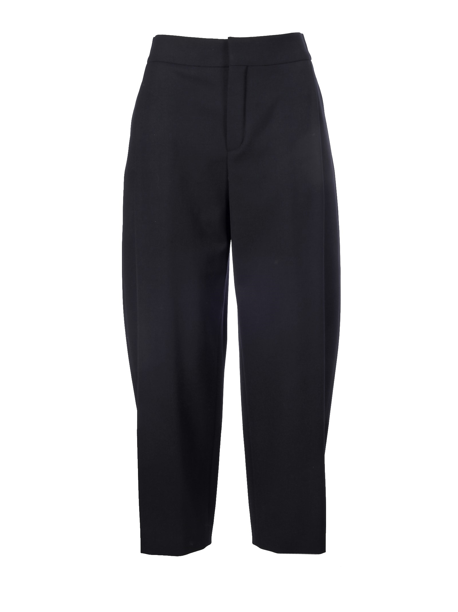 Chloé Chloe Blue Cropped Carrot Trousers In Blue