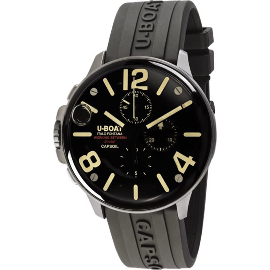 U-BOAT U-BOAT LEFTY CAPSOIL CHRONOGRAPH QUARTZ BLACK DIAL MENS WATCH 8897
