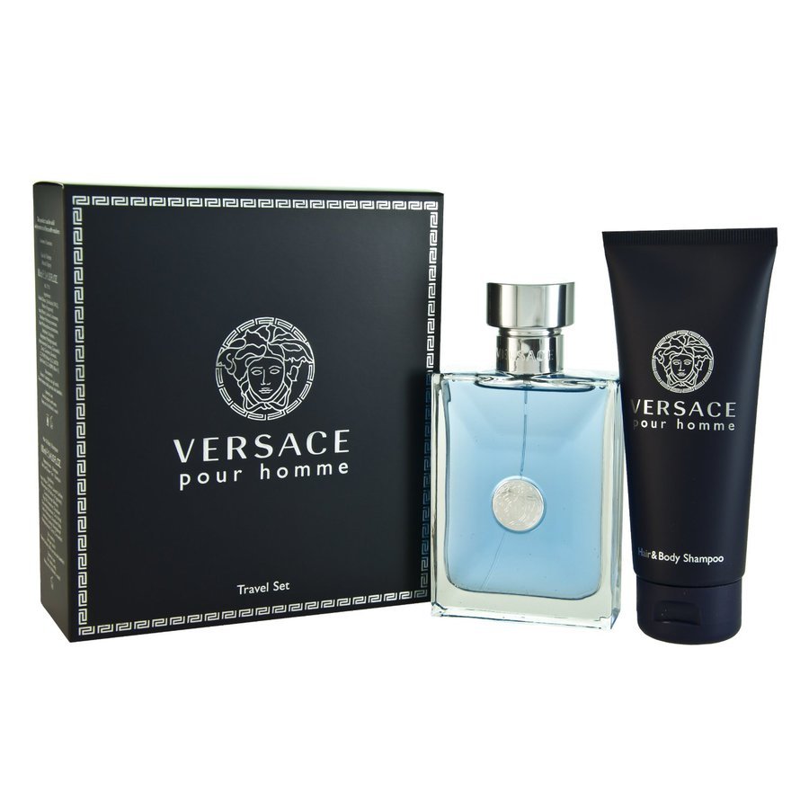 Versace Signature Homme By  Set (m) In Blue / Orange
