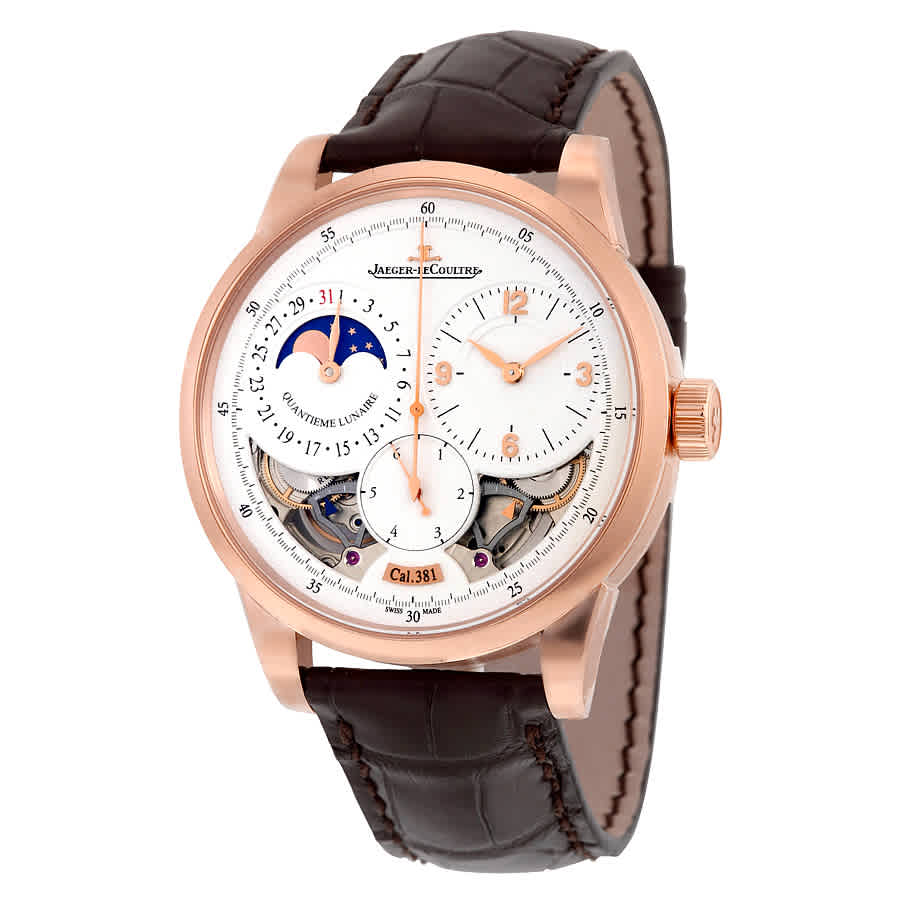 Jaeger-lecoultre Jaeger Le Coultre Duometre Quantieme Lunaire 18ktpink Gold Mens Watch Q6042522 In Brown / Dark / Gold / Gold Tone / Pink / Silver / Skeleton