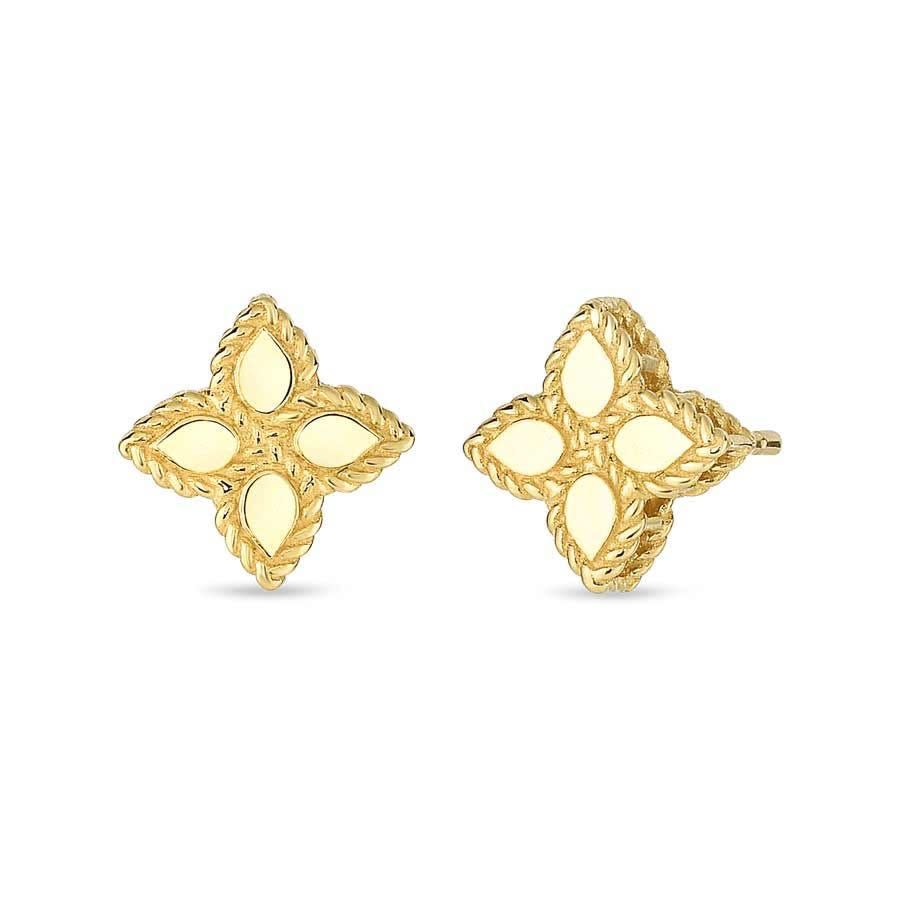 Roberto Coin 18k Yellow Gold Small Princess Flower Stud Earrings