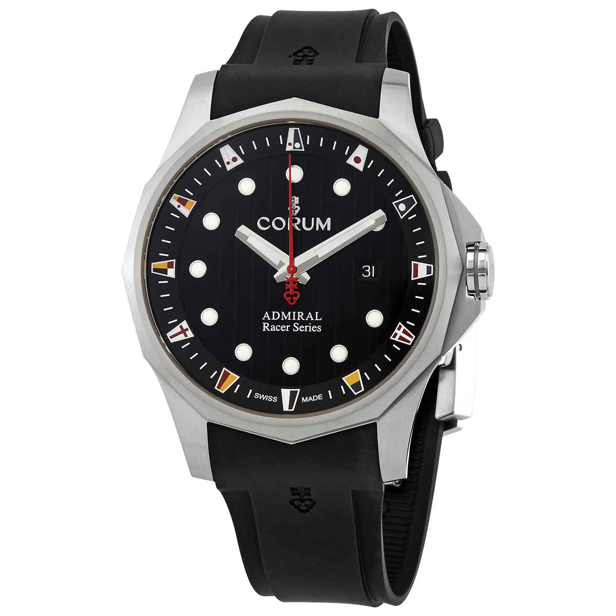 CORUM ADMIRAL'S CUP RACER AUTOMATIC BLACK DIAL MENS TITANIUM 47 MM WATCH A411/04098