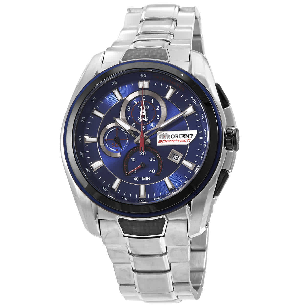 Orient Speedtech Chronograph Quartz Blue Dial Mens Watch Stz00001d