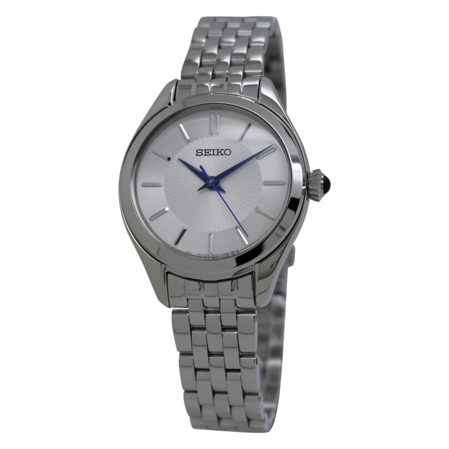 Seiko Quartz Mother Of Pearl Dial Ladies Watch Sur537 In Blue / Mop / Mother Of Pearl