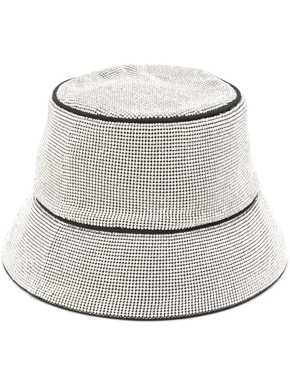 Kara Embroidered Bucket Hat In White