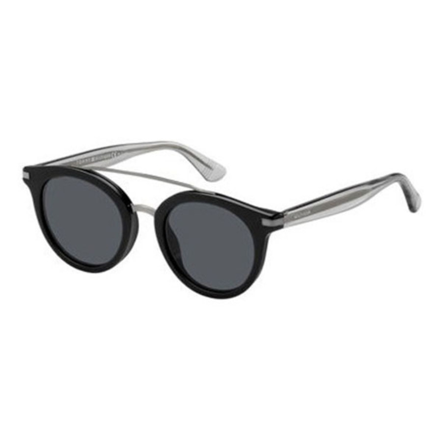 TOMMY HILFIGER LADIES BLACK ROUND SUNGLASSES TH1517/S08070048