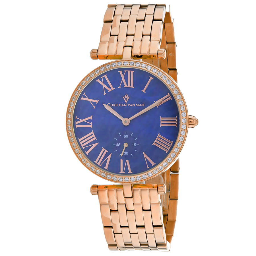 Christian Van Sant Hush Quartz Ladies Watch Cv0295 In Gold Tone / Mop / Mother Of Pearl / Rose / Rose Gold Tone