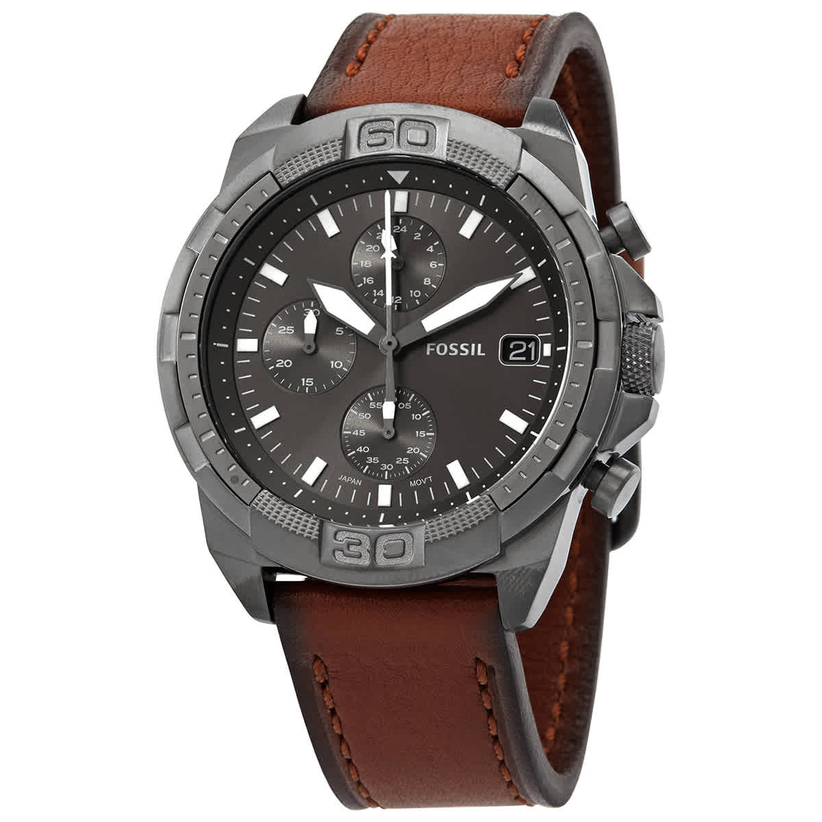 Fossil Bronson Chronograph Quartz Grey Dial Mens Watch FS5855