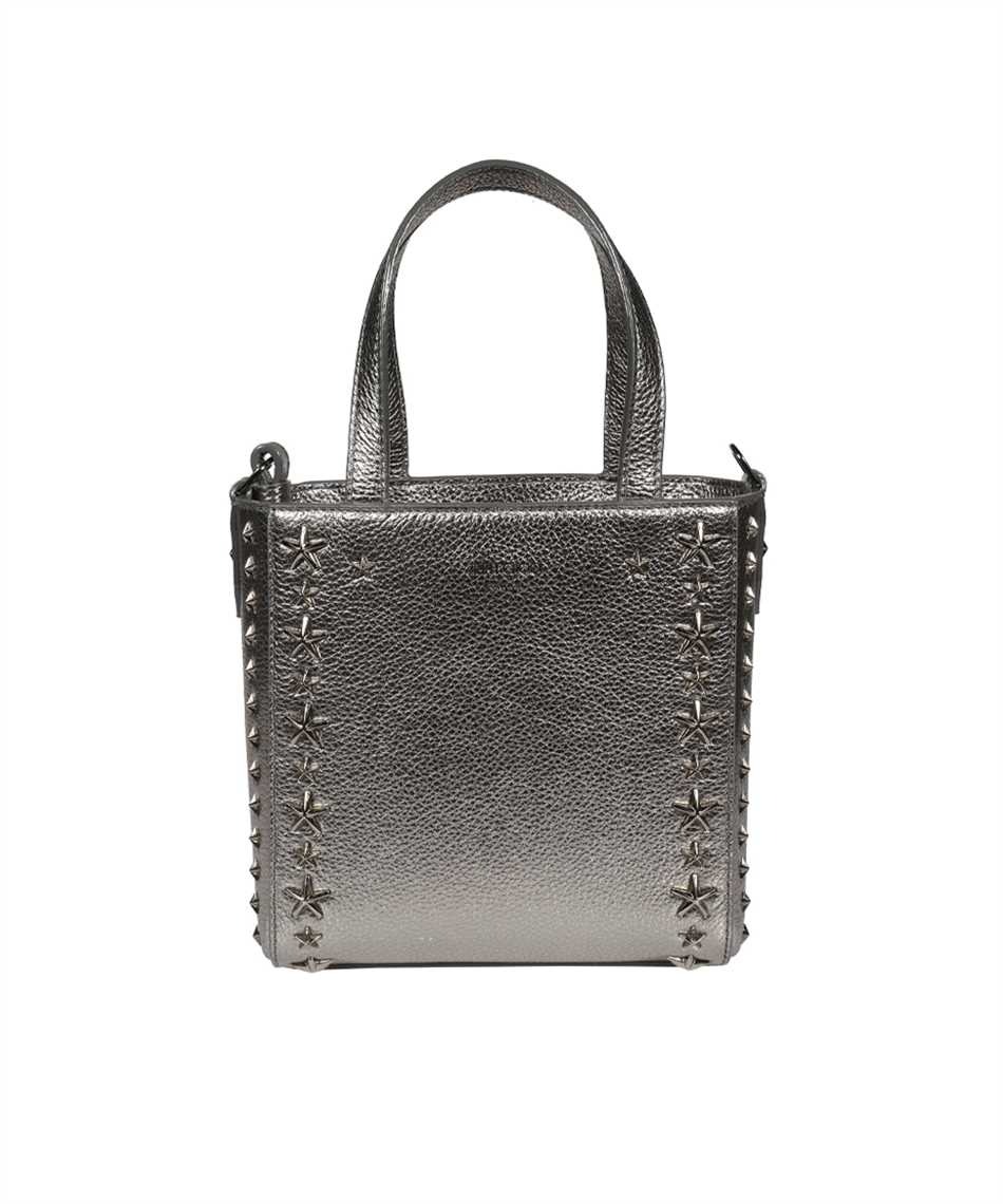 Jimmy Choo Ladies Pegasi Soft Grainy Leather Star-embossed Tote Bag In Gun Metal/dark Silver