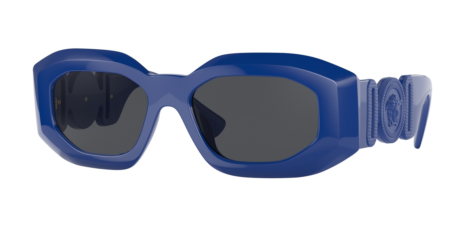 New Authentic Versace VE4425U7 54mm Blue/Dark Gray Unisex Sunglasses Versace VE4425U Rectangle Sunglasses | Fashion Eyewear US main image 3