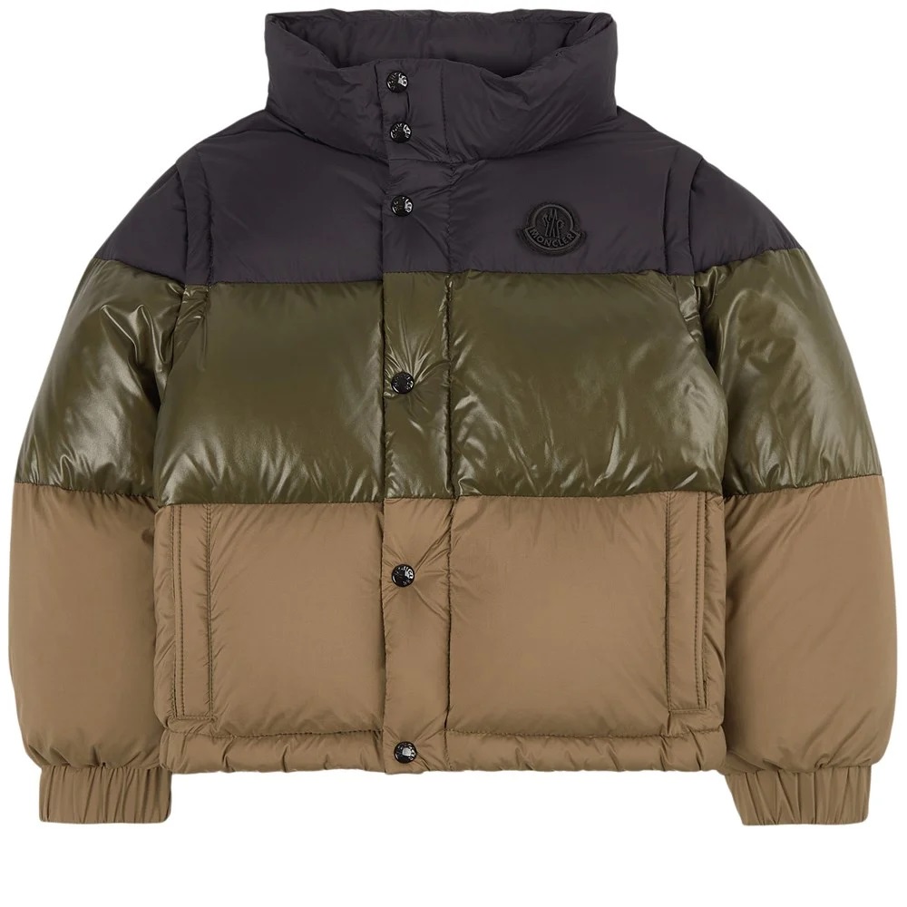 Moncler Mens Black Brown Aveillan Padded Shell-down Jacket 38 In Multi