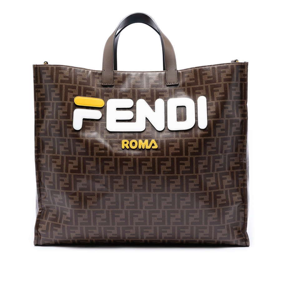 Pre-owned Fendi Fila Zucca Coated Canvas Logo Mania Shopper Tote Ladies O284VTK8WYXX4Q2N