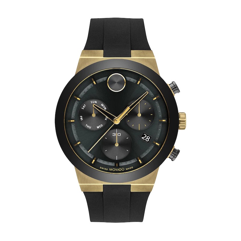 MOVADO MOVADO BOLD FUSION CHRONOGRAPH QUARTZ BLACK DIAL MENS WATCH 3600855