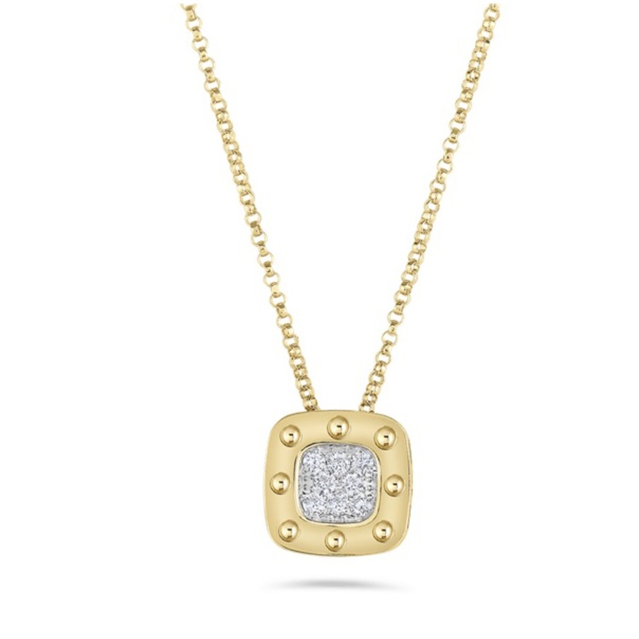 Roberto Coin Pois Moi 18kt Yellow Gold Diamond Pendant Necklace