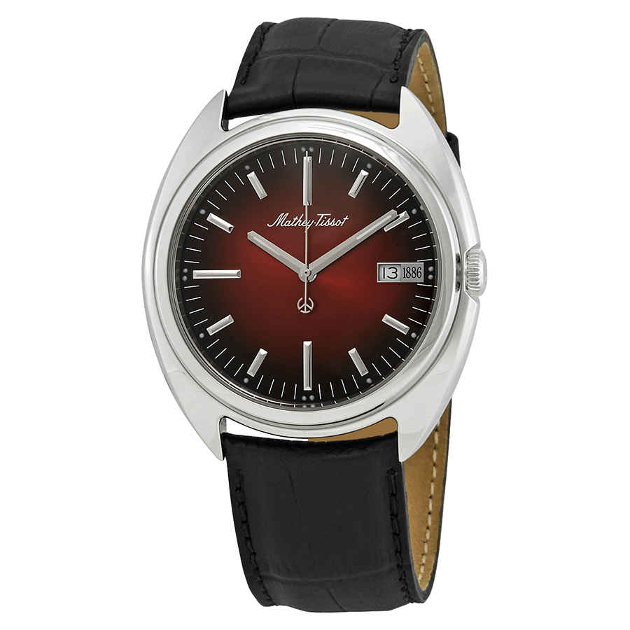 Mathey-tissot Eric Giroud 1886 Red Dial Mens Limited Edition Watch Eg1886ar In Black,red,silver Tone