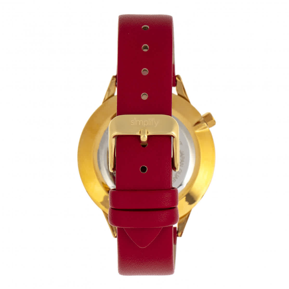 Shop Simplify The 6700 Quartz Gold Dial Unisex Watch Sim6706 In Red   / Gold / Gold Tone