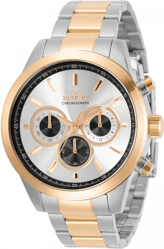 Invicta Specialty Chronograph Quartz Silver Dial Mens Watch 30983 In Black,gold Tone,pink,rose Gold Tone,silver Tone,two Tone