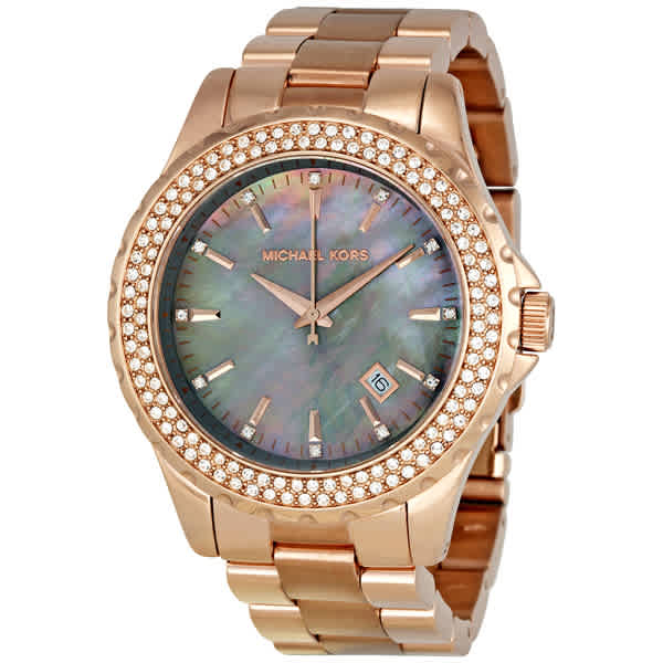 Michael Kors Parker MOP Rose Gold-Plated Bracelet Watch