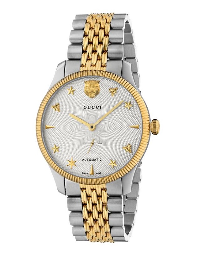 GUCCI GUCCI G-TIMELESS AUTOMATIC SILVER DIAL MENS WATCH YA126356