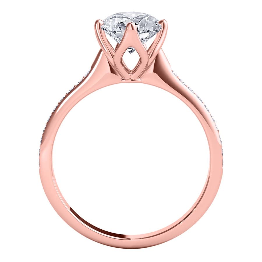 Click to view more detailed imagery on our partner's website Maulijewels 1.15 Carat Natural Round White Diamond ( H-i/ I1-i2 ) Solitaire Engagement Ring In 14k Solid Rose Go In Gold Tone,pink,rose Gold Tone,white