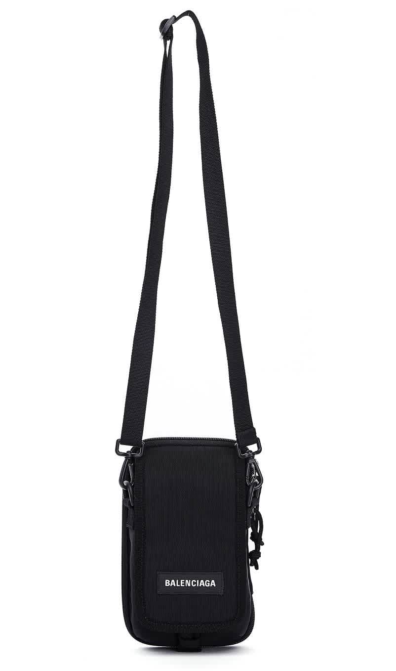 Balenciaga Black Explorer Travel Crossbody Pouch Bag