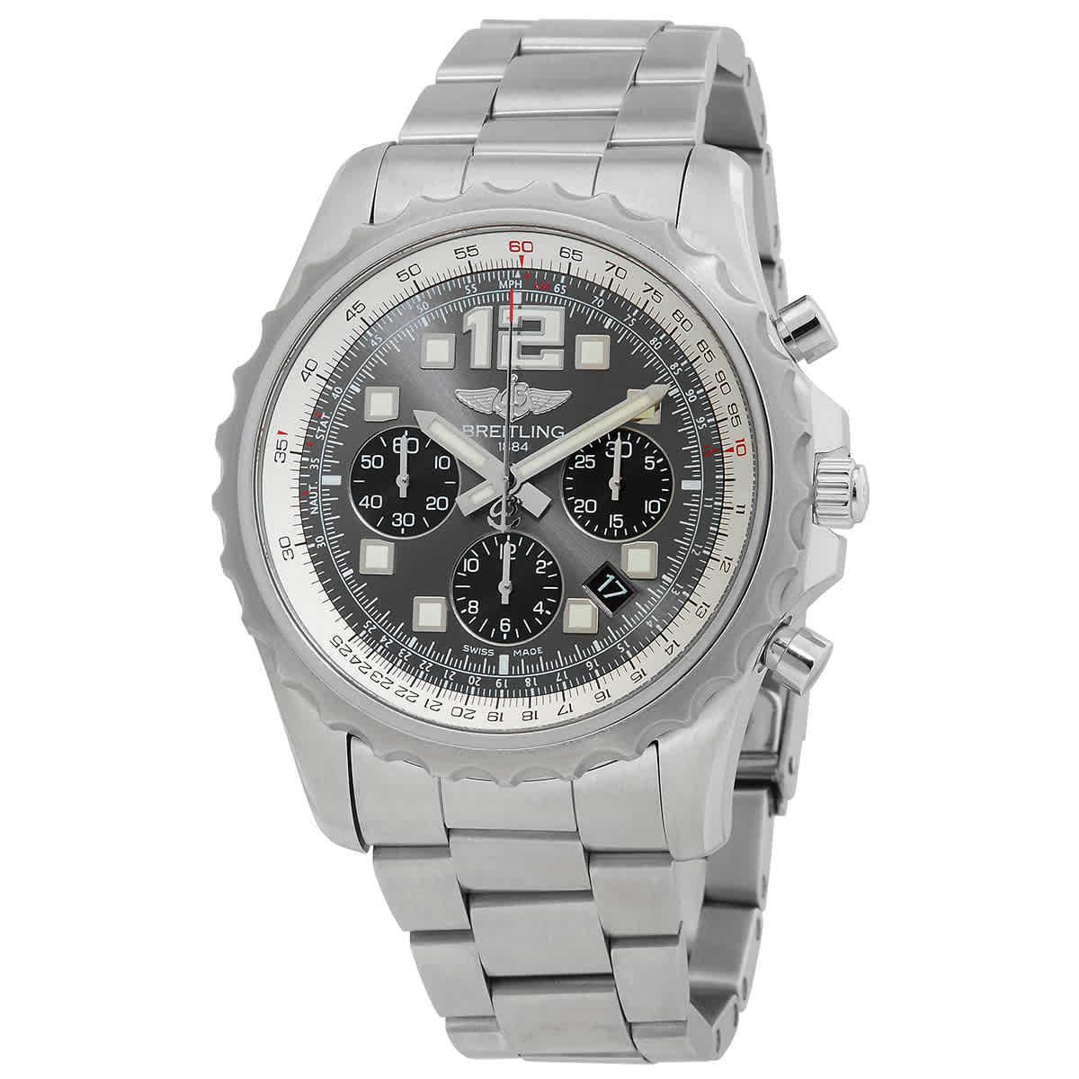 Pre-owned Breitling Chronograph Automatic Watch A2336035-f555-167a In Gray