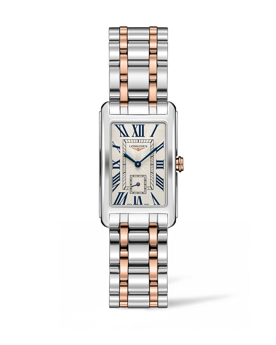 Longines Dolcevita Quartz Silver Dial Ladies Watch L5.512.5.71.7 In Blue,gold Tone,pink,rose Gold Tone,silver Tone