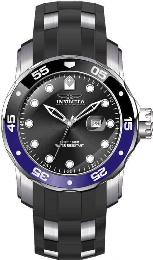 Invicta Pro Diver Black Dial Batman Bezel Mens Watch 39106 In Two