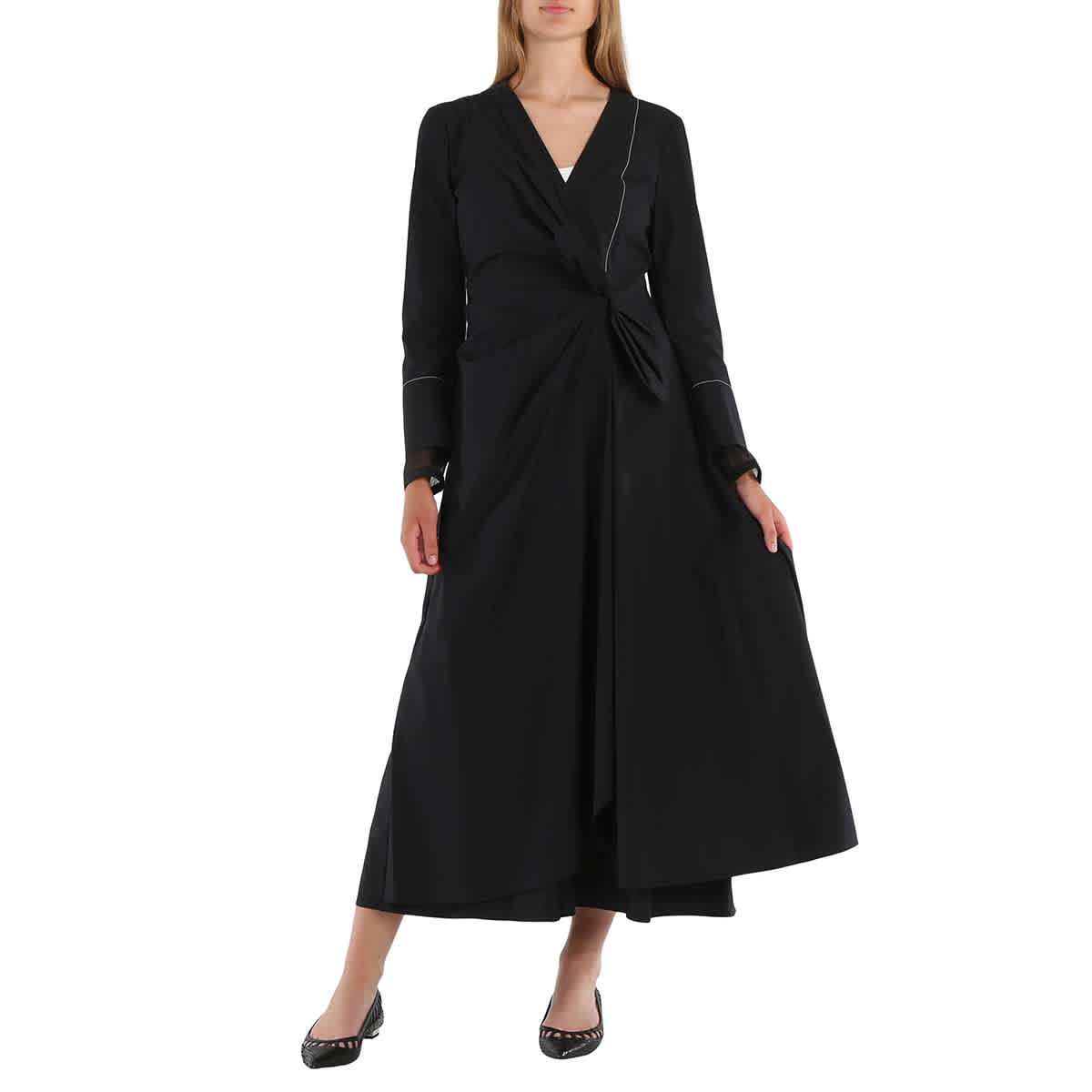 Loewe Black Knot Front Dress In Black