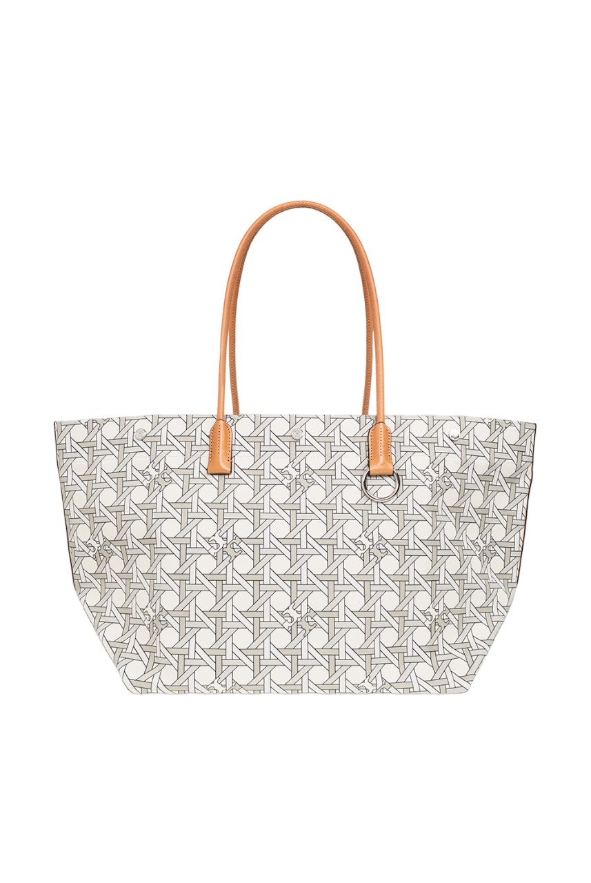 Tory Burch Basketweave Tote Bag - Neutrals