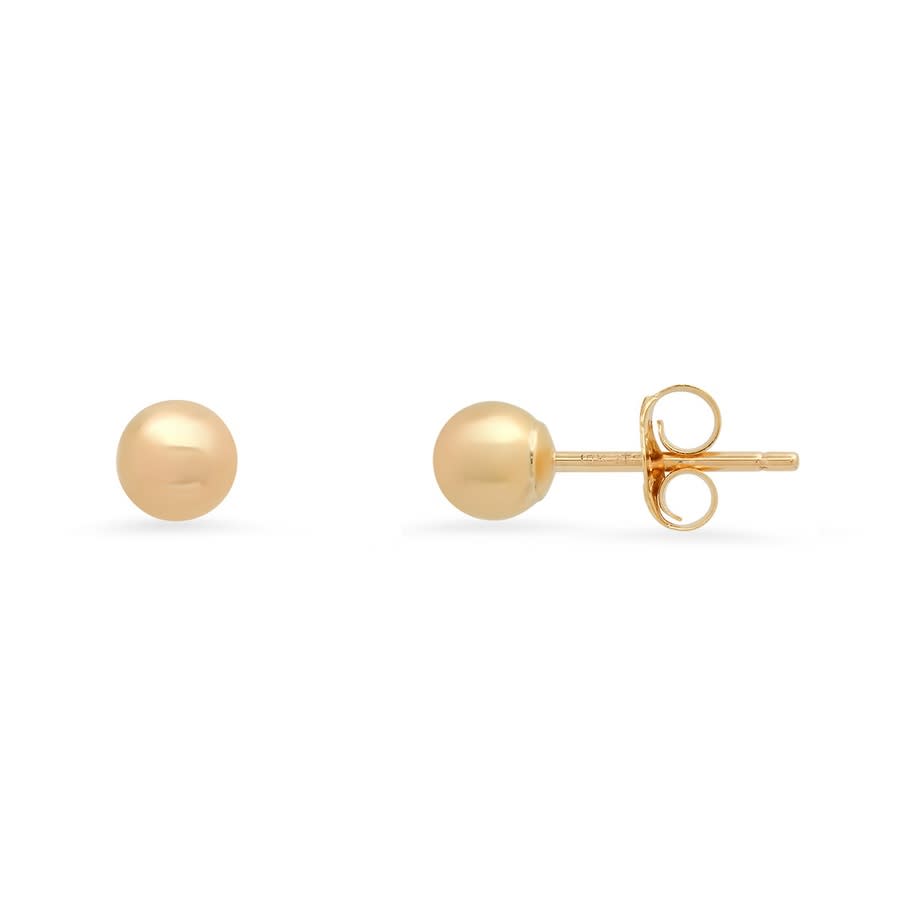 Kylie Harper 10k Yellow Gold Petite 4mm Ball Stud Earrings In Gold-tone