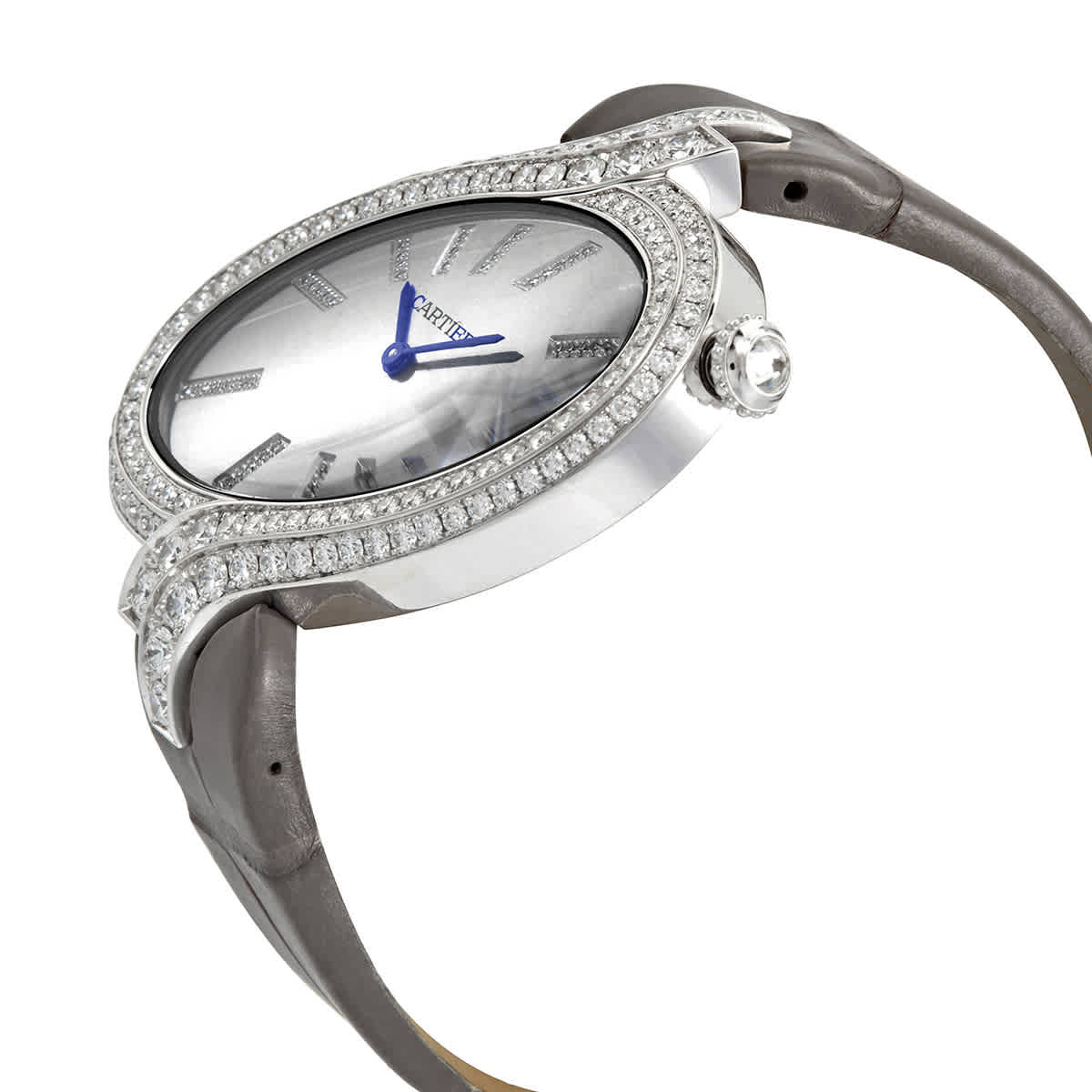Shop Cartier Delice De  Extra Large Quartz Ladies Watch Wg800021 In Blue / Gold / White