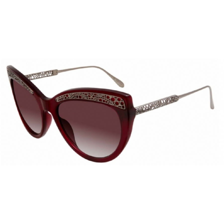 Chopard Cat Eye Ladies Sunglasses Sch258g849k56 In Pink,red