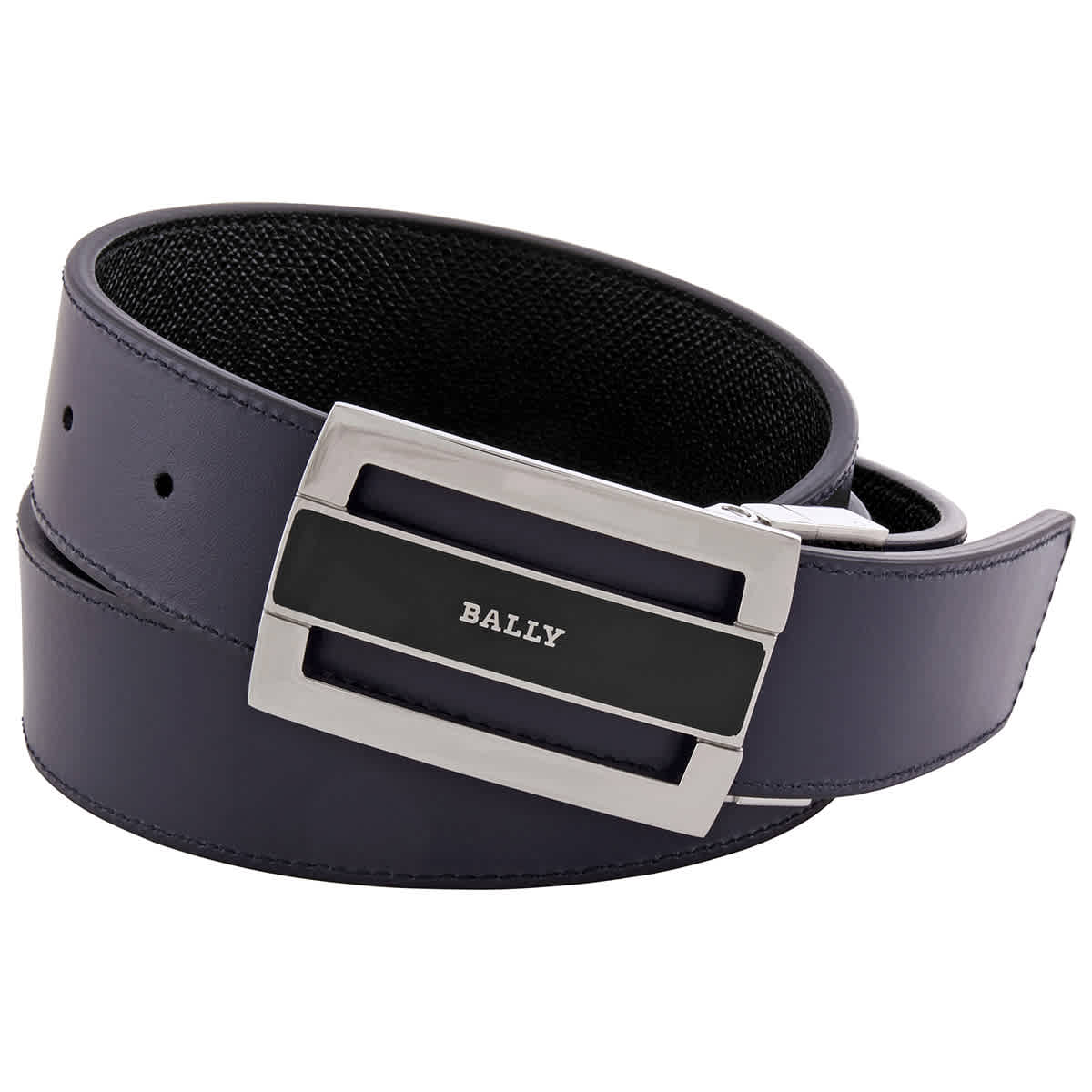 navy blue bally belt