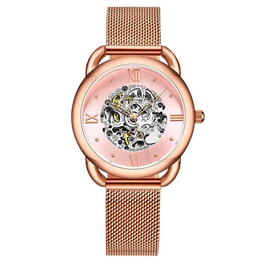 Stuhrling Original Legacy Pink Dial Ladies Watch M15904 In Gold Tone / Pink / Rose / Rose Gold / Rose Gold Tone