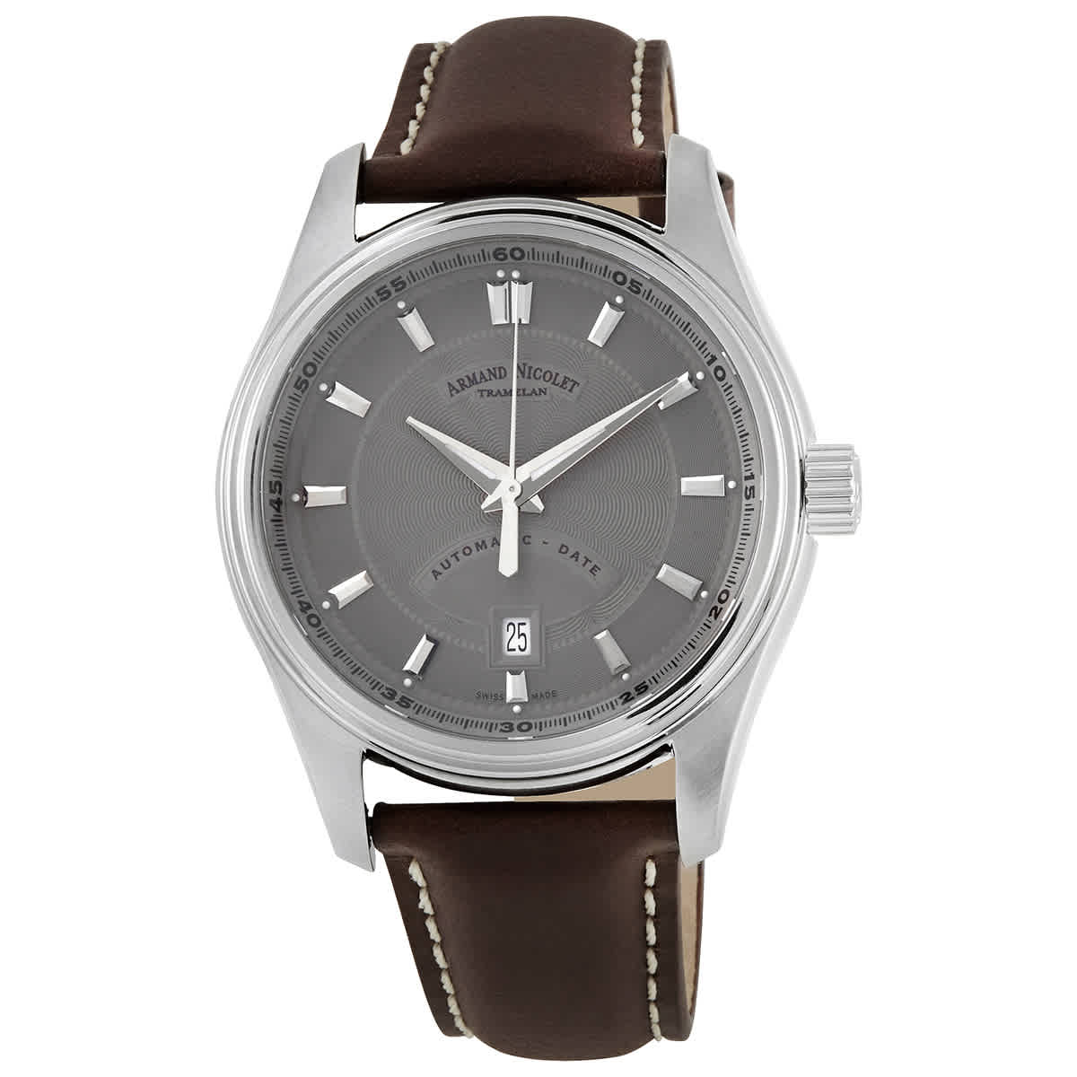 Armand Nicolet Mh2 Automatic Grey Dial Mens Watch A640a-gr-p140mr2 In Brown / Grey