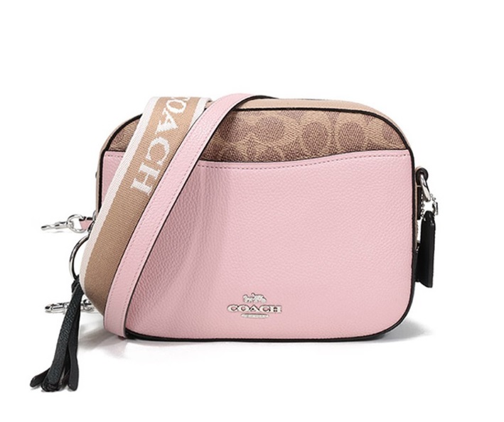 Coach Ladies Colorblock Signature Canvas Camera Bag In Pink ModeSens