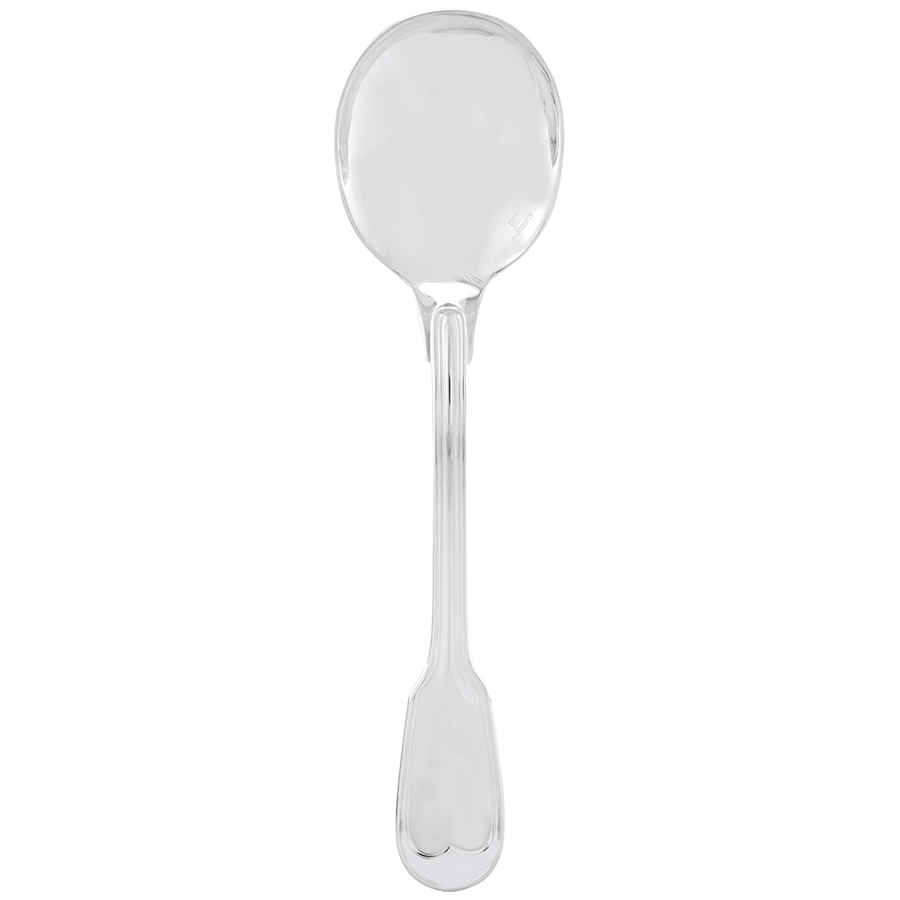 Christofle Silver Plated Chinon Cream Soup Spoon 0027-001 In Cream / Silver