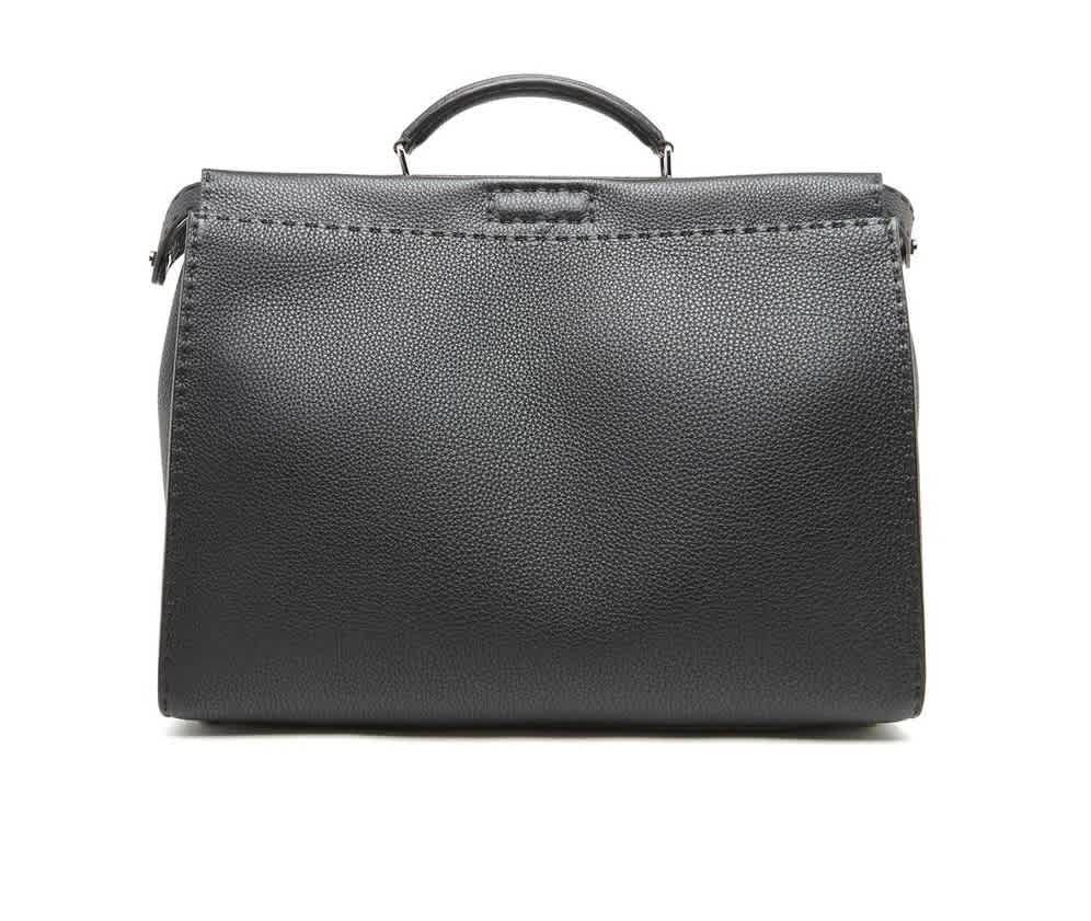 Fendi Bugs Peekaboo Selleria Bag In Black,silver Tone