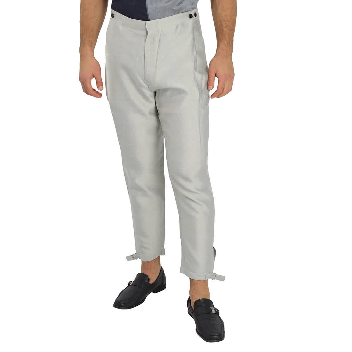 Emporio Armani Silver Pants In Silver