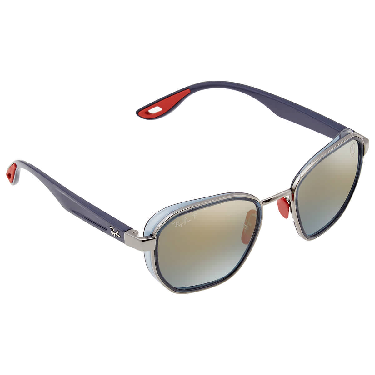 scuderia ferrari blue gradient mirror chromance sunglasses
