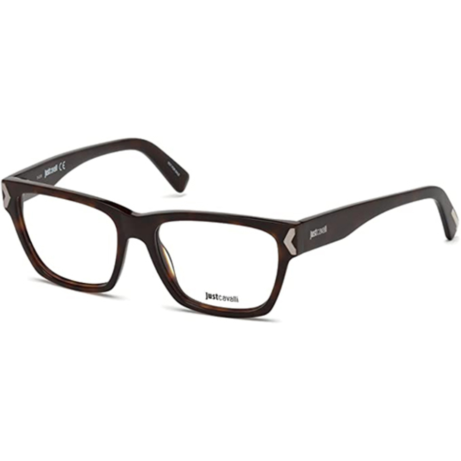 JUST CAVALLI LADIES TORTOISE SQUARE EYEGLASS FRAMES JC0805 052 53