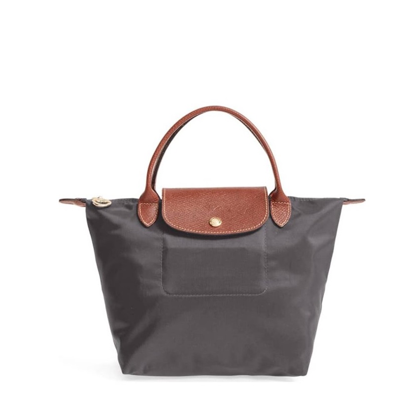 Longchamp Ladies Gunmetal Le Pliage Top Handle Bag S In Black ModeSens