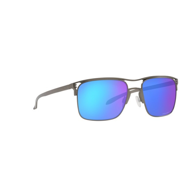 Oakley Holbrook Ti Prizm Sapphire Polarized Titanium Mens Sunglasses Oo6048 604804 57 In Gun Metal / Gunmetal